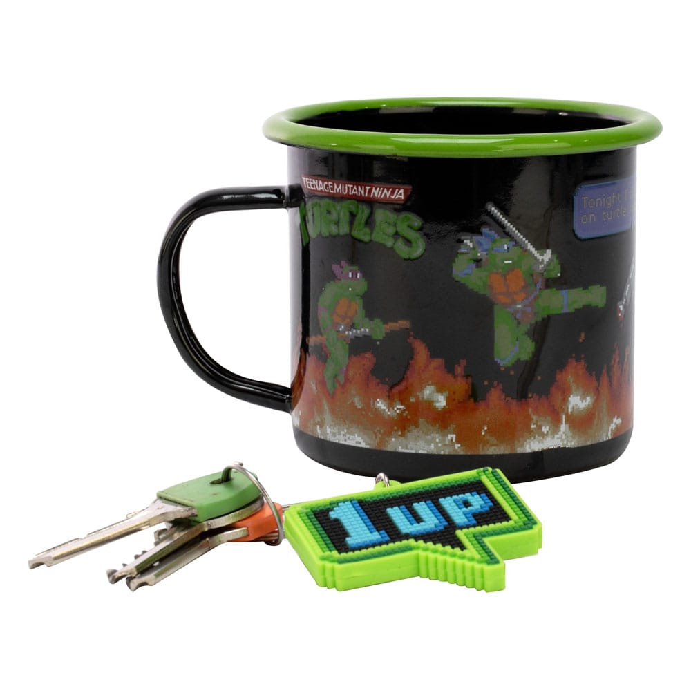 Teenage Mutant Ninja Turtles Enamel Mug and Keychain Set 5056563713845