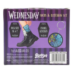 Wednesday Keychain & Socks Set 5056563717621