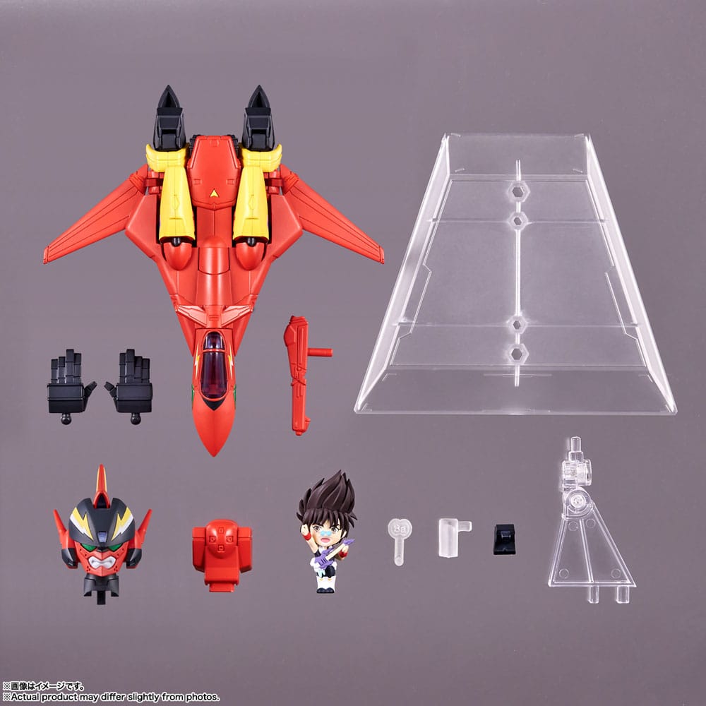 Macross 7 Tiny Session Vehicle mit Action Figure VF-19 Custom Fire Valkyrie with Basara Nekki 11 cm 4573102660862