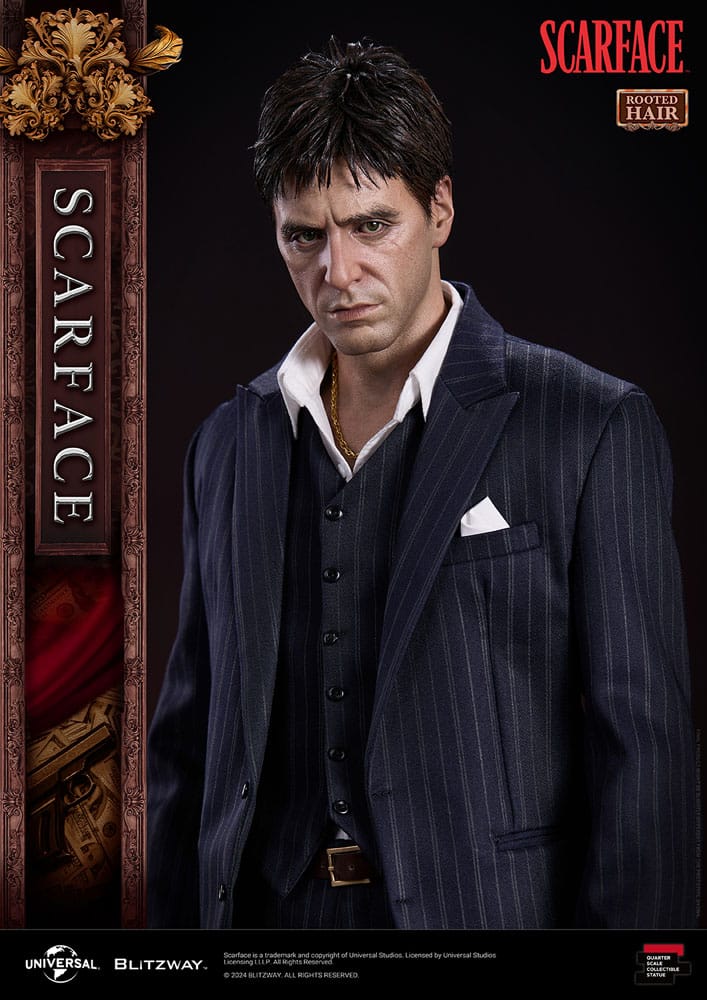 Scarface Superb Scale Statue 1/4 Tony Montana (Rooted Hair Version) 53 cm 8809321472280