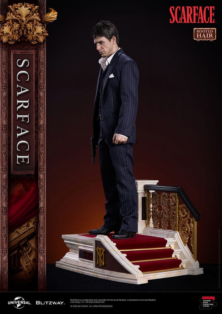 Scarface Superb Scale Statue 1/4 Tony Montana (Rooted Hair Version) 53 cm 8809321472280