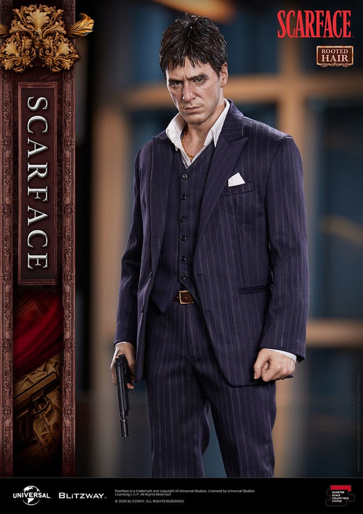 Scarface Superb Scale Statue 1/4 Tony Montana (Rooted Hair Version) 53 cm 8809321472280