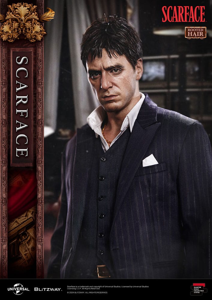 Scarface Superb Scale Statue 1/4 Tony Montana (Rooted Hair Version) 53 cm 8809321472280