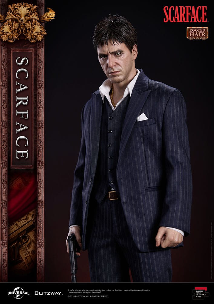 Scarface Superb Scale Statue 1/4 Tony Montana (Rooted Hair Version) 53 cm 8809321472280