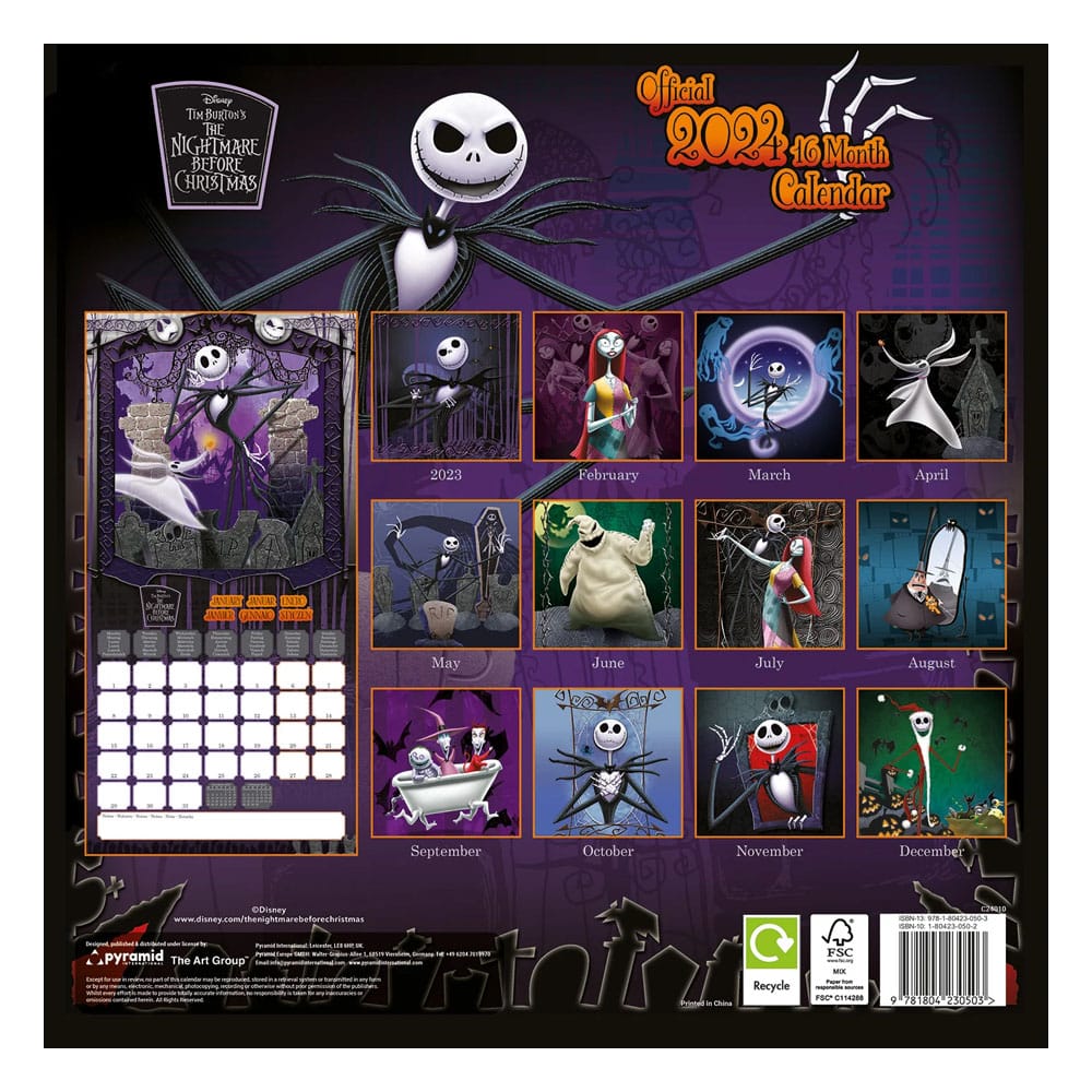 The Nightmare before Christmas Calendar 2024 9781804230503