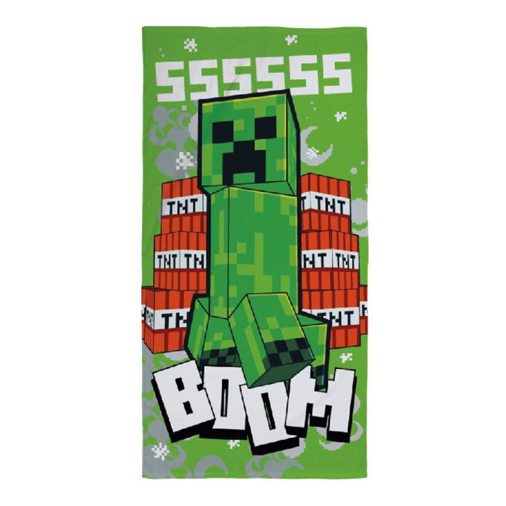 Minecraft Towel Creeper Boom 70 x 140 cm 8445484411034