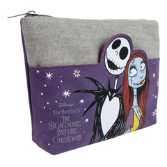 Nightmare Before Christmas Make Up Bag Jack & Sally Purple 8445484461138