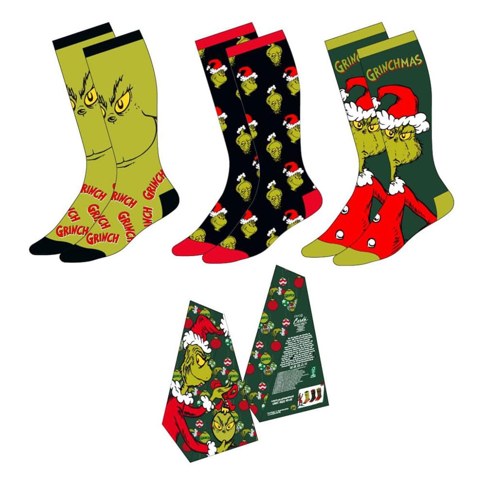 The Grinch Socks 3-Pack 38-45 8445484450811