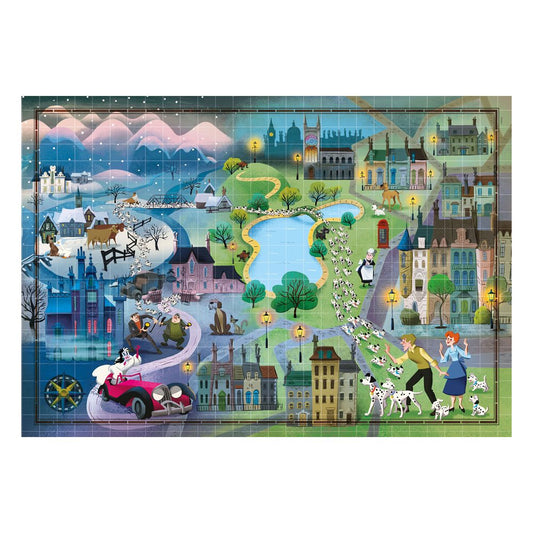 Disney Story Maps Jigsaw Puzzle 101 Dalmations (1000 pieces) 8005125396658