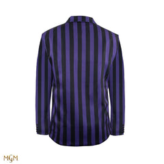 Wednesday Jacket Nevermore Academy Purple Striped Blazer Size L 4895205616394