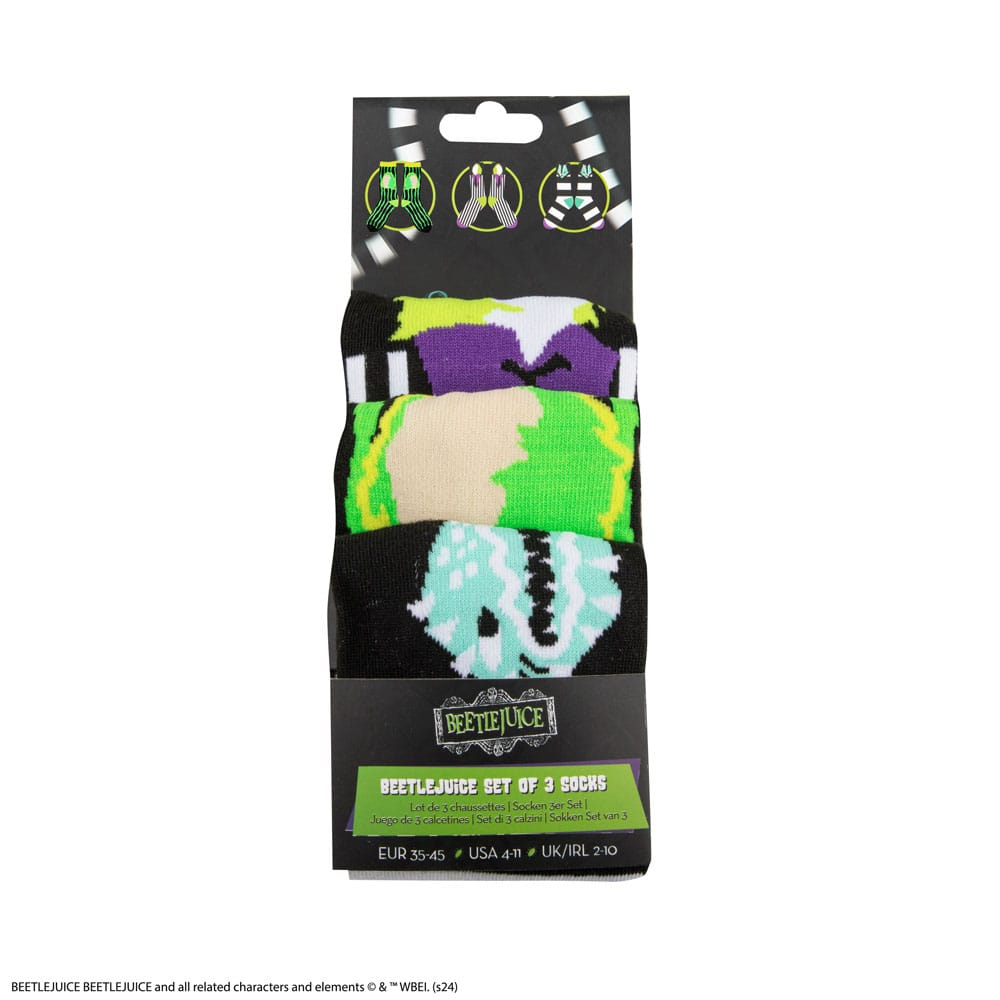 Beetlejuice Socks 3-Pack 4895205619289