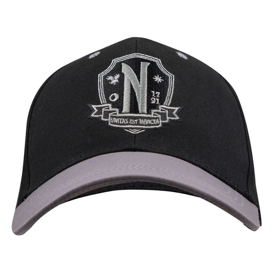 Wednesday Curved Bill Cap Nevermore Academy Black 4895205616059