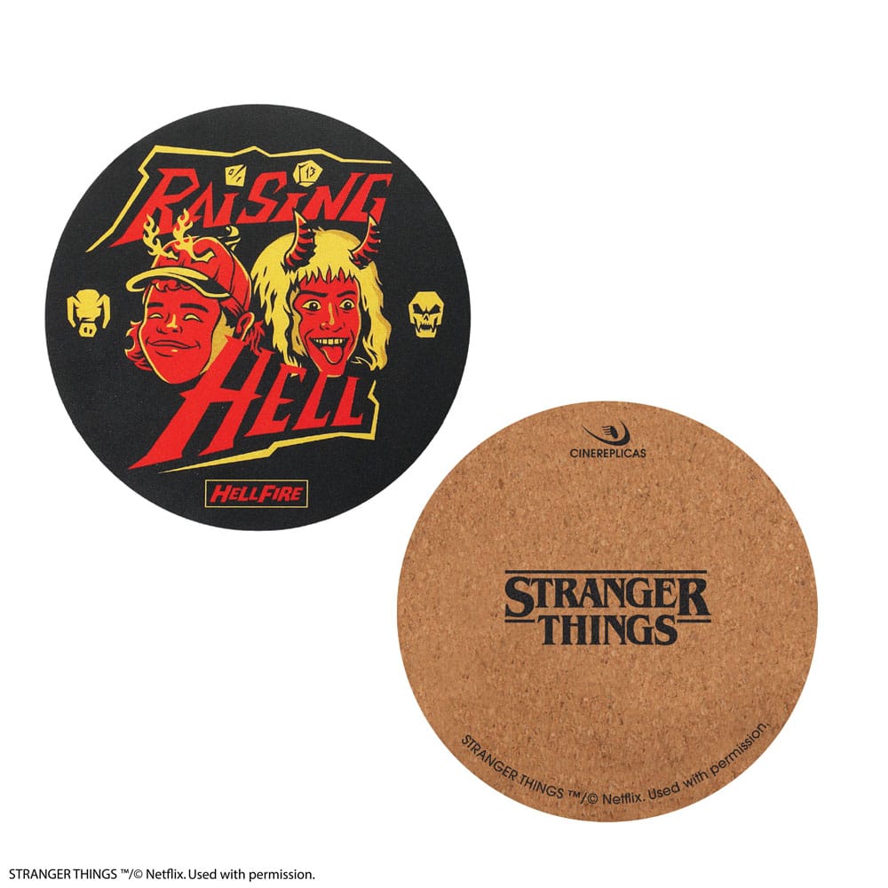 Stranger Things Coaster 4-Pack Hellfire Club 4895205617742