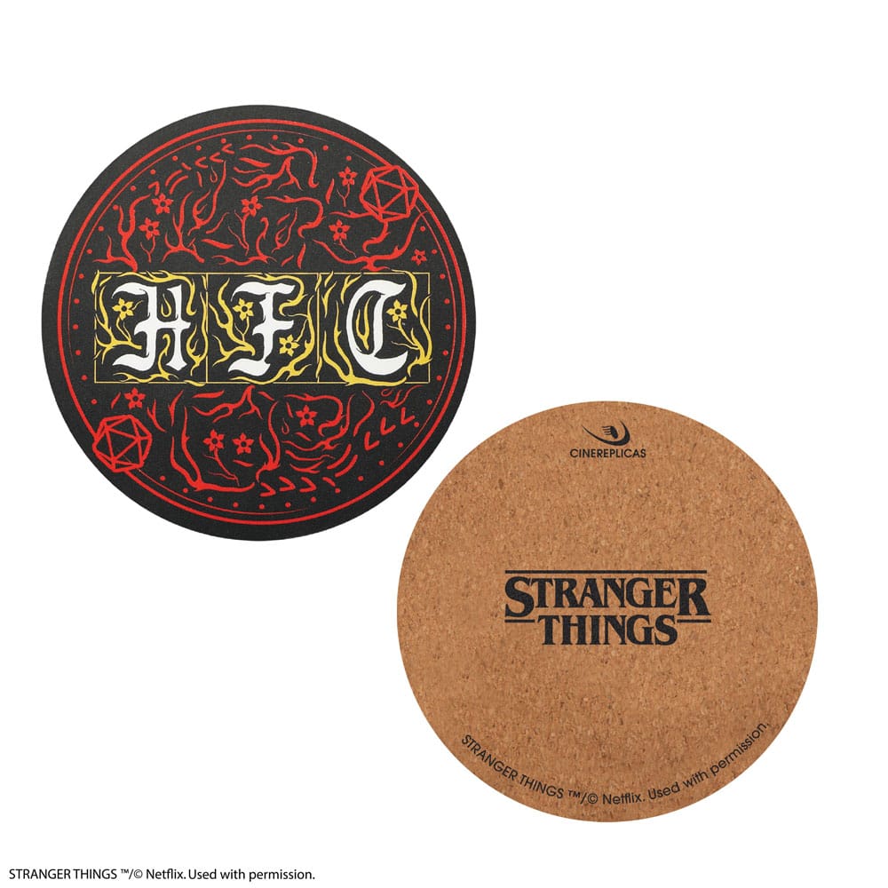 Stranger Things Coaster 4-Pack Hellfire Club 4895205617742