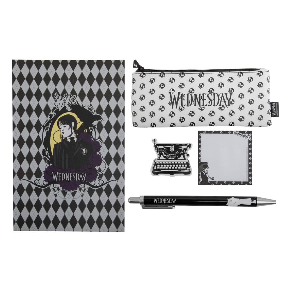 Wednesday 5-Piece Stationery Set Black 4895205617315