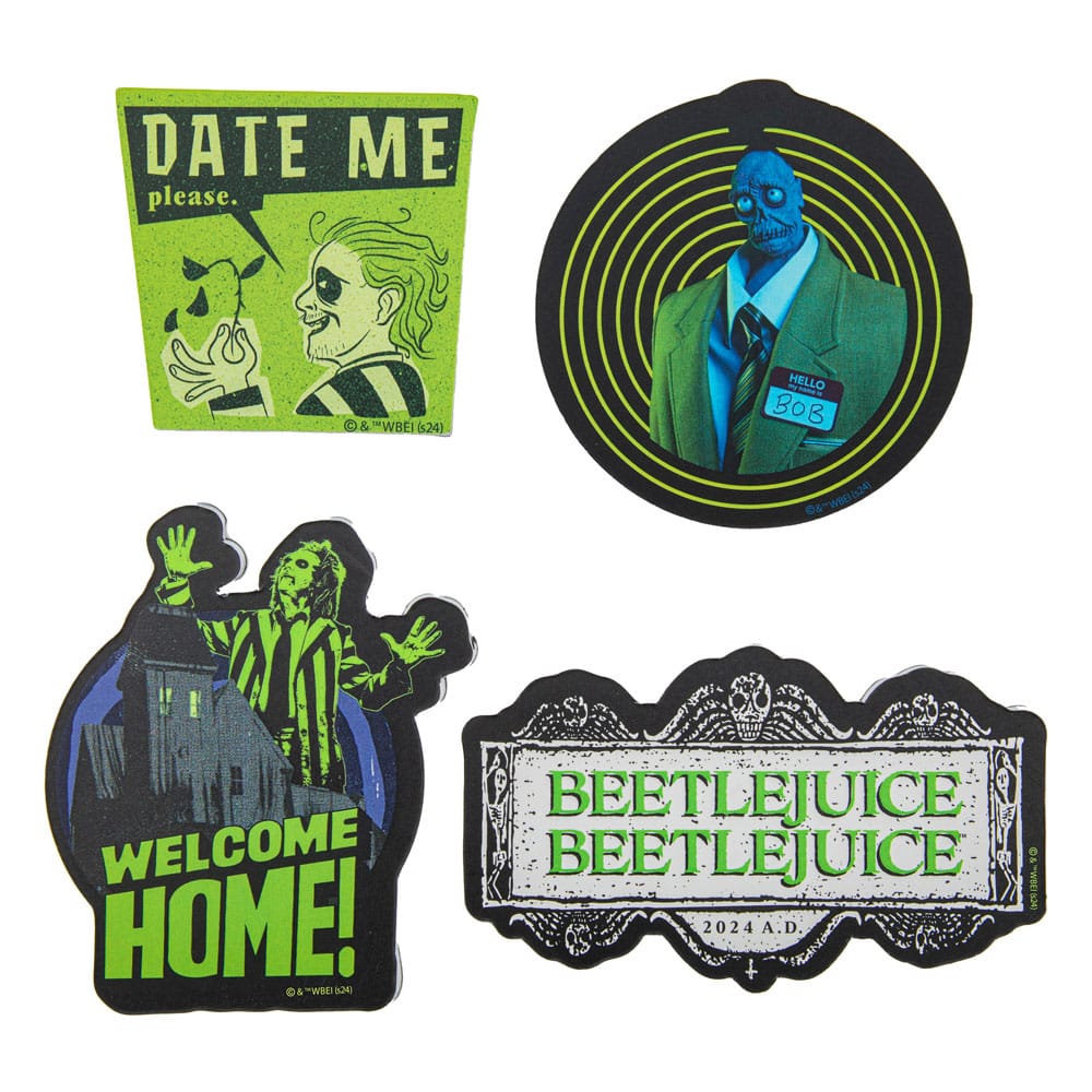 Beetlejuice Fridge Magnet 4-Pack 4895205619354