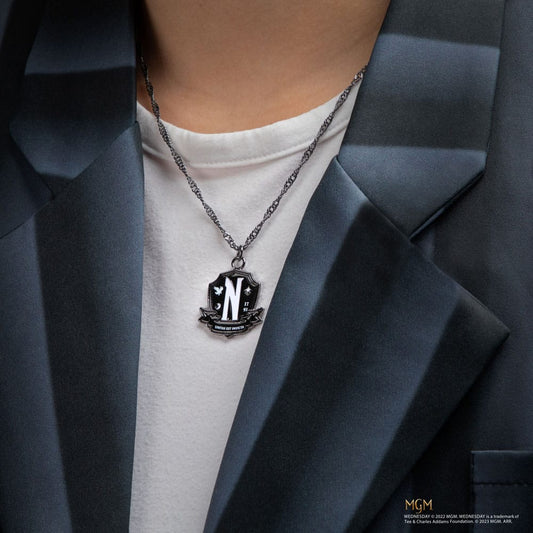 Wednesday Necklace with Pendant Nevermore Academy Black 4895205616424