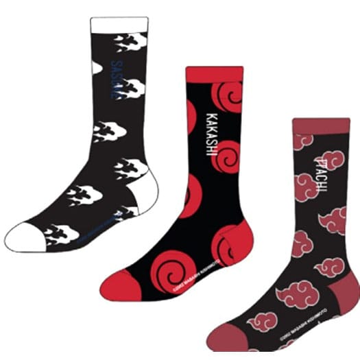 Naruto Socks Sasuke, Kakashi, Itachi 3-Pack 39-42 8718526672367