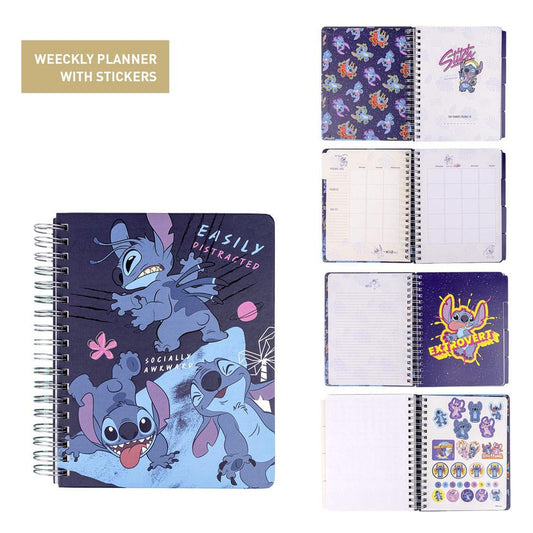 Lilo & Stitch Weekly Planner with Stickers Stitch Easily Distracted 8445484310795