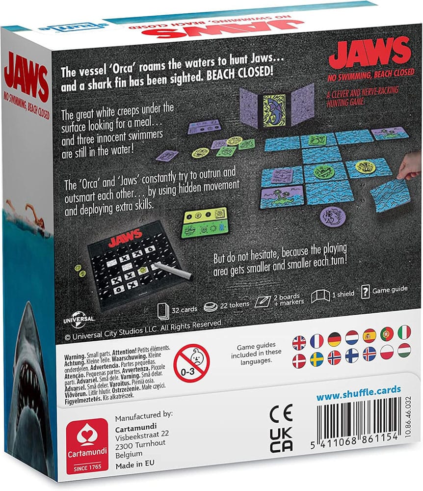 Jaws Shuffle Card Game Retro 5411068862120