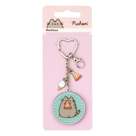 Pusheen Keychain Blue Pizza 5055583453359