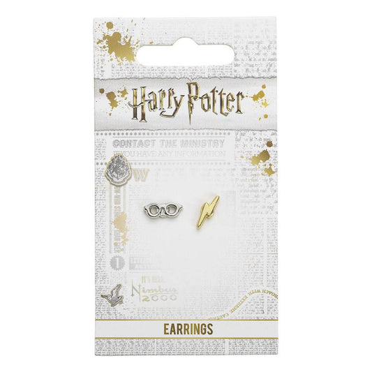 Harry Potter Earrings Lightening Bolt & Glasses 5055583421914