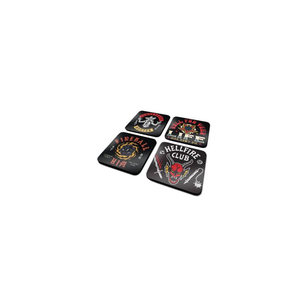 Stranger Things 4 Coaster 4-Pack Hellfire Club 5050574024150