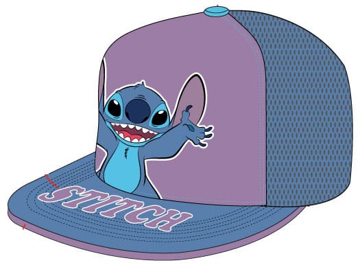 Lilo & Stitch Curved Bill Cap Stitch Standing 5056688575359