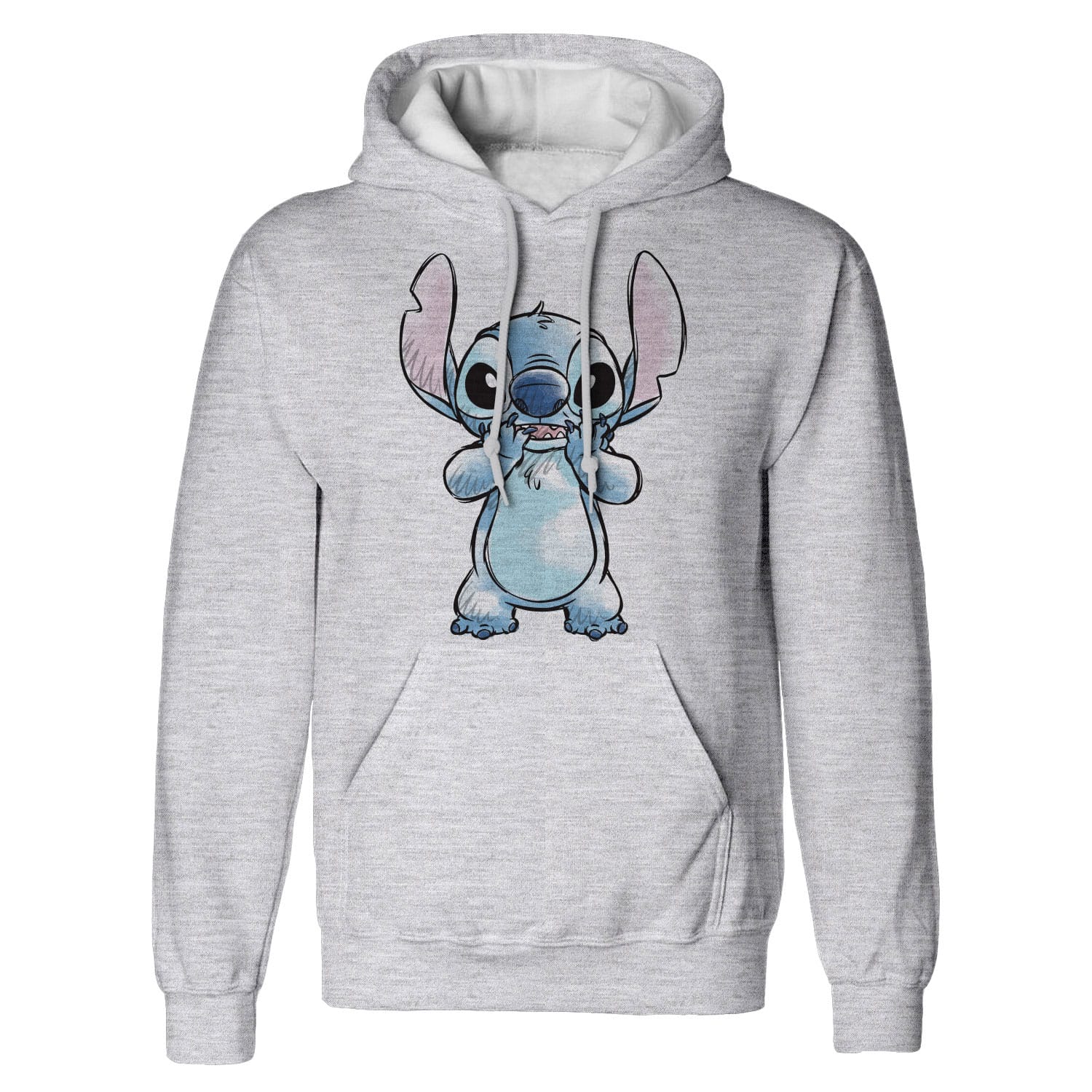 Lilo & Stitch Hooded Sweater Hands On Face Sketched  Size S 5056688588984