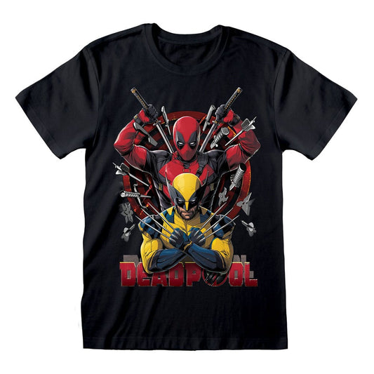 Deadpool T-Shirt Deadpool & Wolverine Weapons Size S 5056688566821