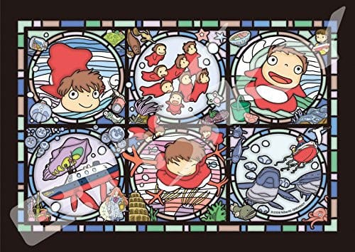 Ponyo Jigsaw Puzzle Stained Glass Ponyos everywhere (208 pieces) 4970381188306