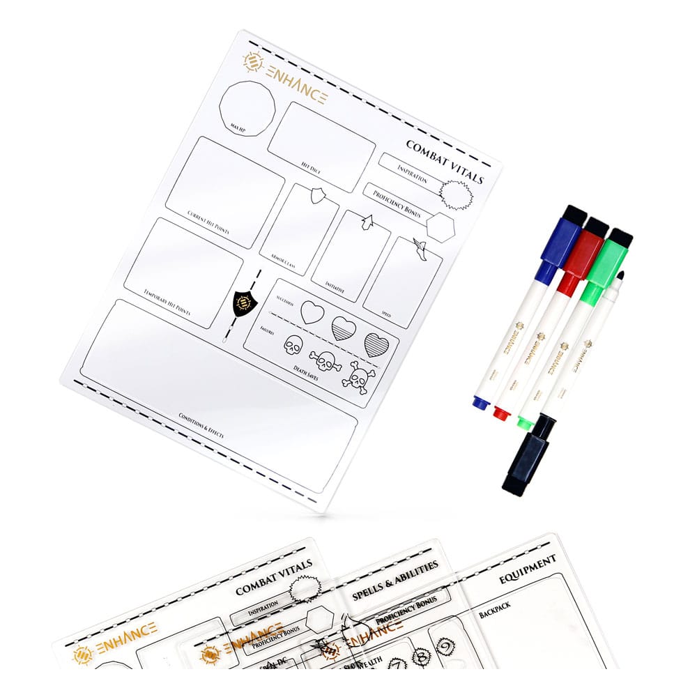 Enhance RPG Series Acrylic Character Sheet Set *English Version* 0637836613434