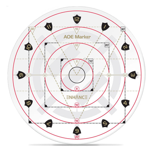 Enhance RPG Series 30ft Spell AoE Damage Template 0637836612369