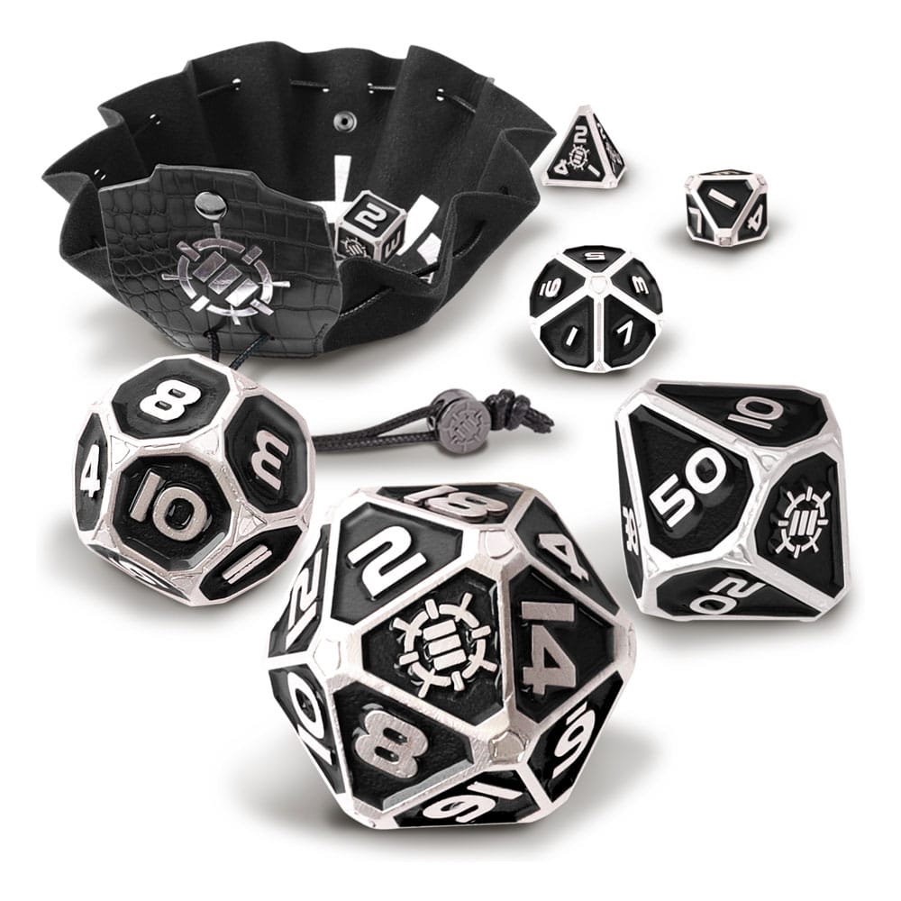 Enhance Tabletop Series Metal RPG Dice Set Black (7) 0637836621804