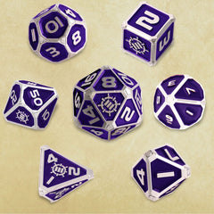 Enhance Tabletop Series Metal RPG Dice Set Purple (7) 0637836621835