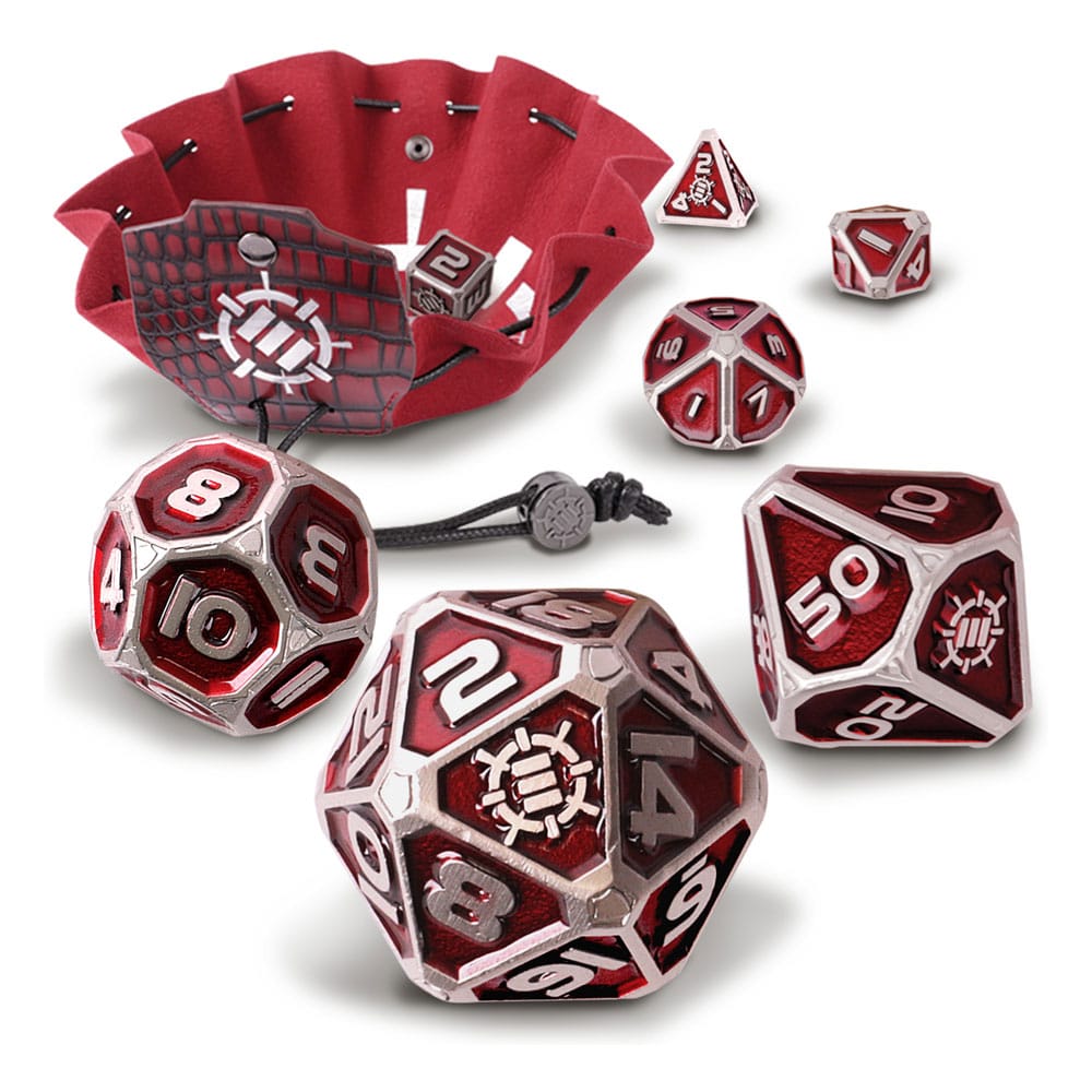 Enhance Tabletop Series Metal RPG Dice Set Red (7) 0637836621866