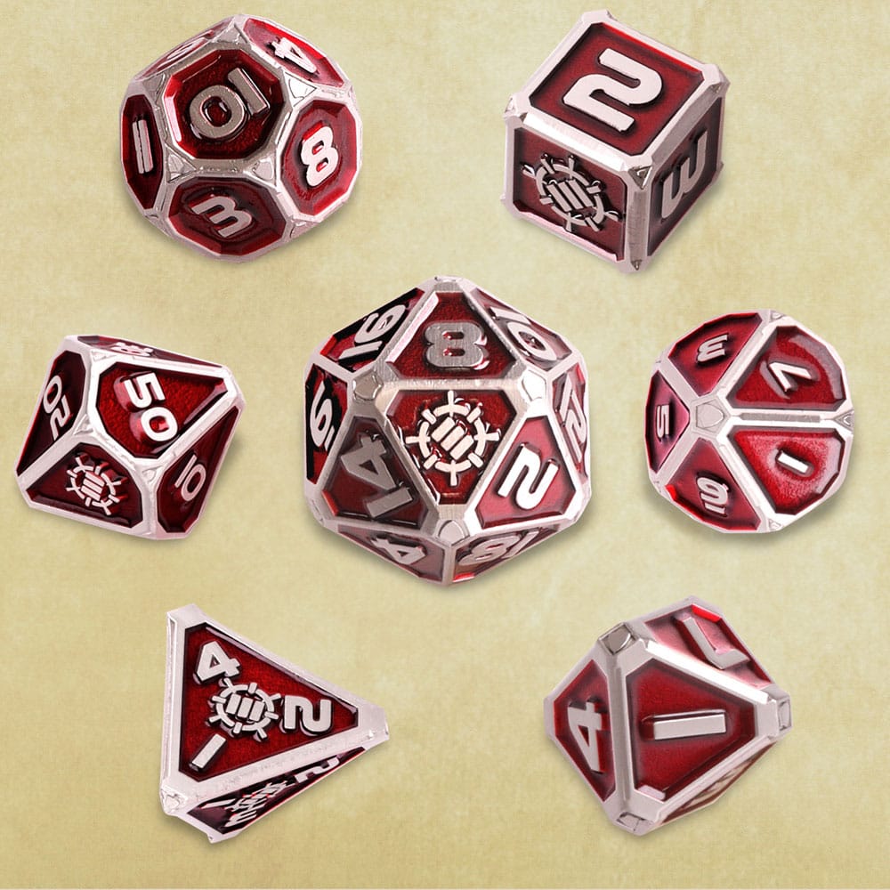 Enhance Tabletop Series Metal RPG Dice Set Red (7) 0637836621866