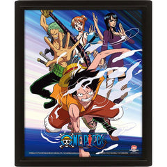 One Piece 3D Lenticular Poster Straw Hat Pirates Assault 26 x 20 cm 5051265892942