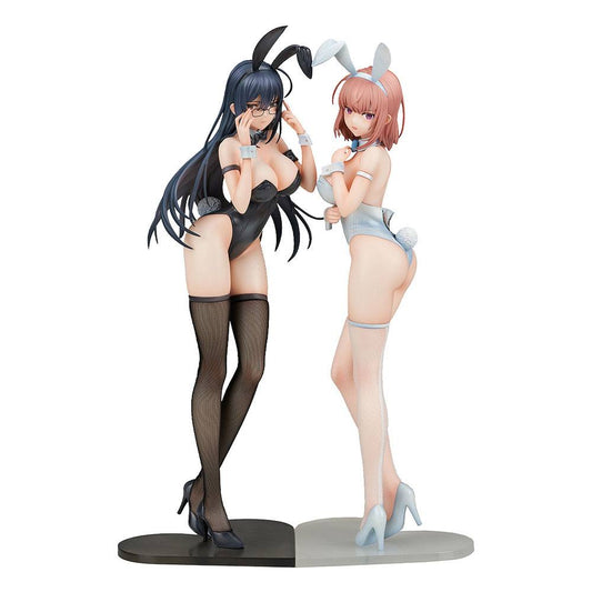 Ikomochi Original Character Statues 1/6 Black Bunny Aoi & White Bunny Natsume 30 - 31 cm 4580416924863