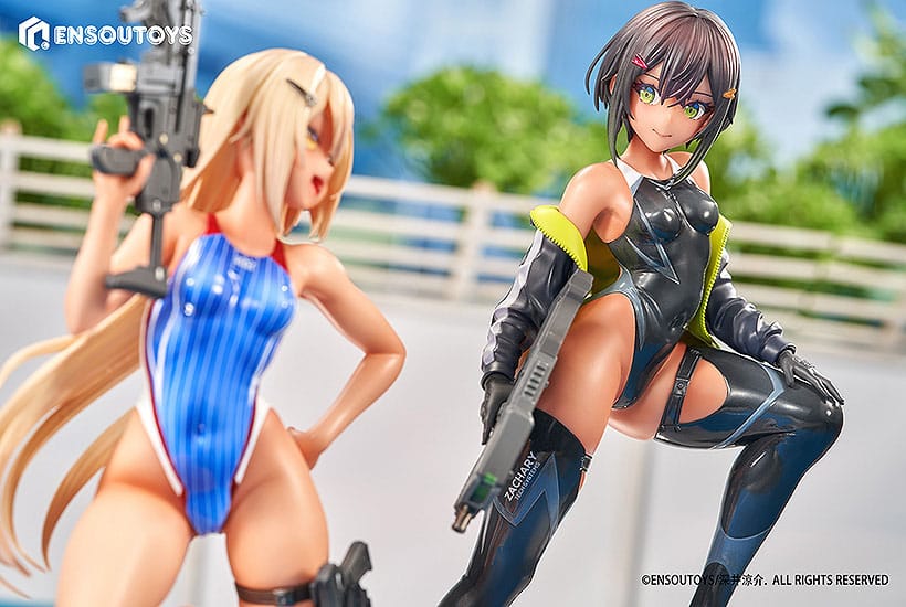 Arms Note Statue 1/7 Swim Team Bucho-chan and Kohai-chan 22 cm 4580416926911