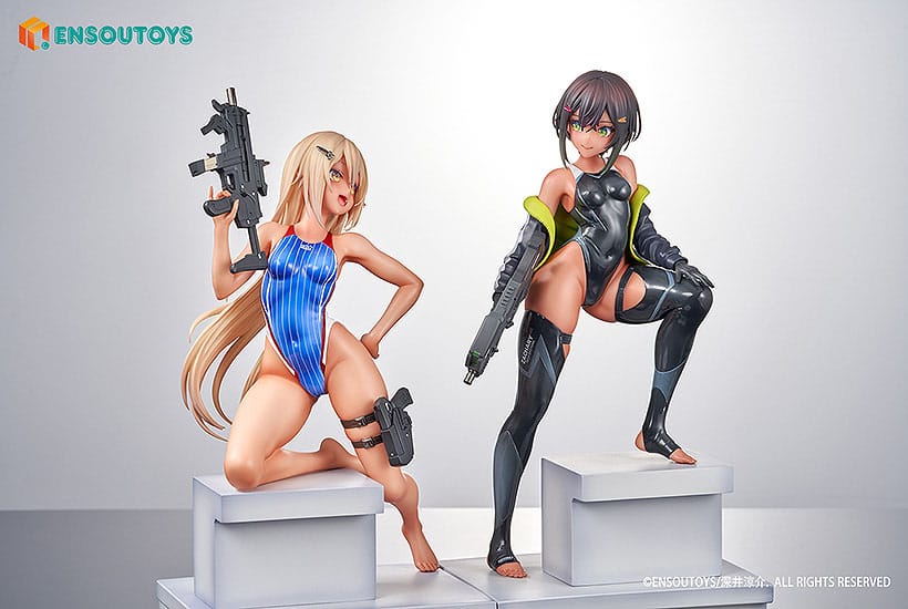 Arms Note Statue 1/7 Swim Team Bucho-chan and Kohai-chan 22 cm 4580416926911