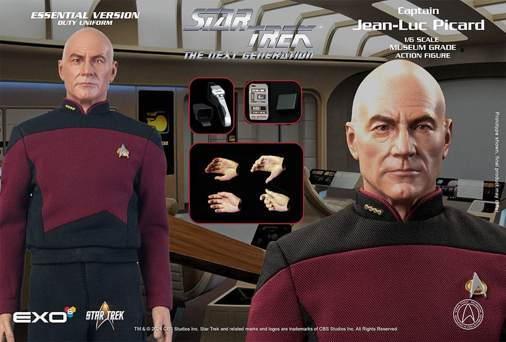 Star Trek: The Next Generation Action Figure 1/6 Captain Jean-Luc Picard (Essential Duty Uniform) 30 cm 0656382805995