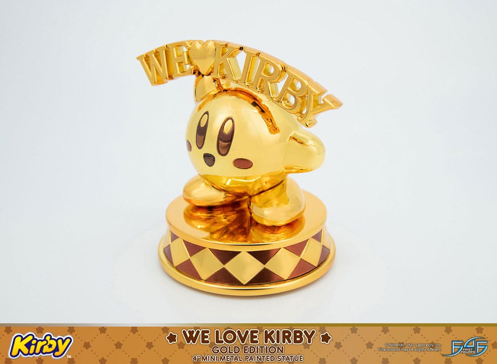 Kirby DieCast Statue We Love Kirby Gold Edition 10 cm 5060316624388