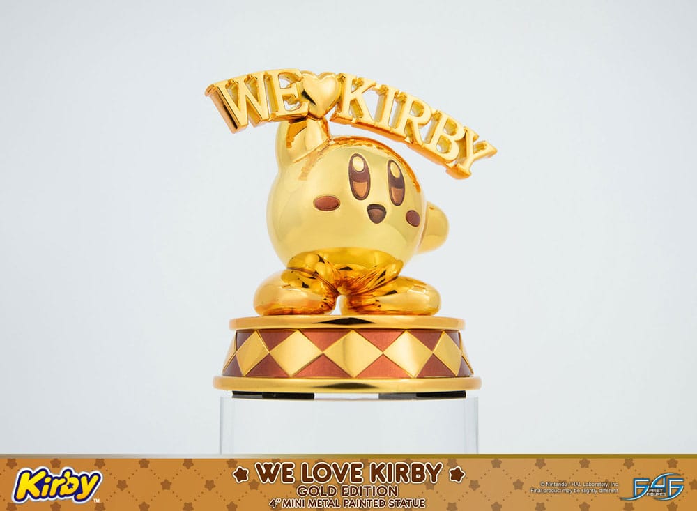 Kirby DieCast Statue We Love Kirby Gold Edition 10 cm 5060316624388