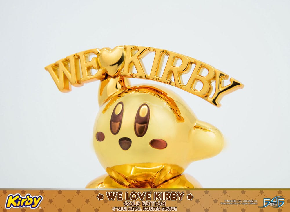 Kirby DieCast Statue We Love Kirby Gold Edition 10 cm 5060316624388