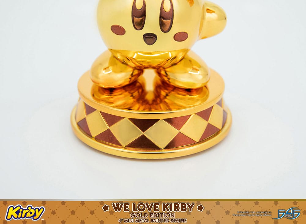 Kirby DieCast Statue We Love Kirby Gold Edition 10 cm 5060316624388