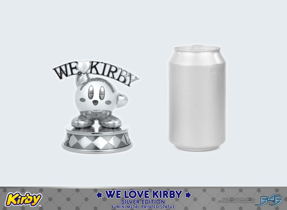 Kirby DieCast Statue We Love Kirby Silver Edition 10 cm 5060316624371