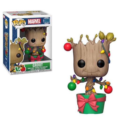 Marvel Comics POP! Marvel Holiday Vinyl Bobble-Head Groot (Lights & Ornaments) 9 cm 0889698339827