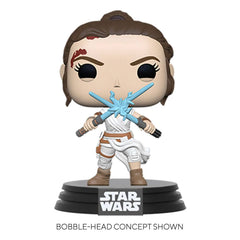 Star Wars Episode IX POP! Movies Vinyl Figure Rey w/2 Light Sabers 9 cm 0889698514842