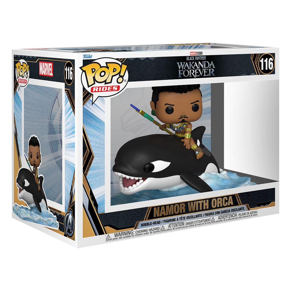 Black Panther: Wakanda Forever POP! Rides Super Deluxe Vinyl Figure Namor with Orca 15 cm 0889698667210